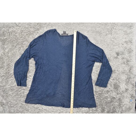 Lane Bryant Blue Cardigan Plus Size 22/24 Acetate 3 Button Front Knit Long - Picture 5 of 8